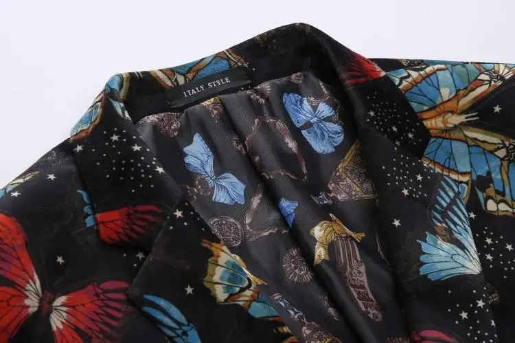 

Mens Hipster Floral Blazer Jacket 2018 Luxury Brand New Single Breasted Two Button Suit Blazer Men Casual Party Wedding Suits