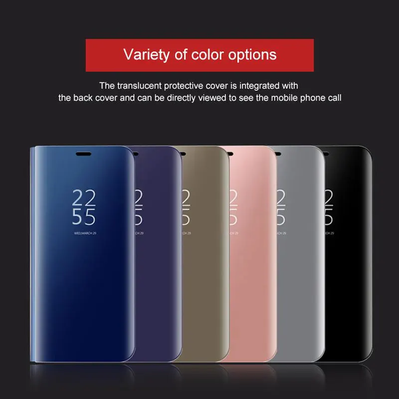 EVOLOU Cover For Samsung Galaxy Note 9 Case Clear View Mirror Smart Flip Leather for Samusng 8 S9 S8 Plus Phone Cases | Мобильные