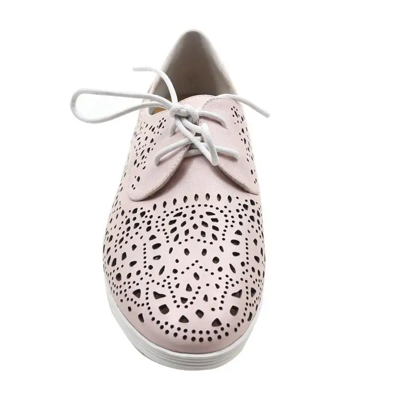 LIDIAN/дышащие летние туфли на плоской подошве женская обувь без шнуровки из