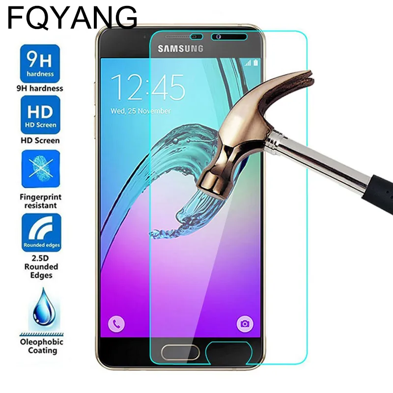 FQYANG 9H 2.5D Закаленное стекло для Samsung J7 J5 J3 2015 2016 2017 Защитная пленка экрана NOTE 5 NOTE4 3