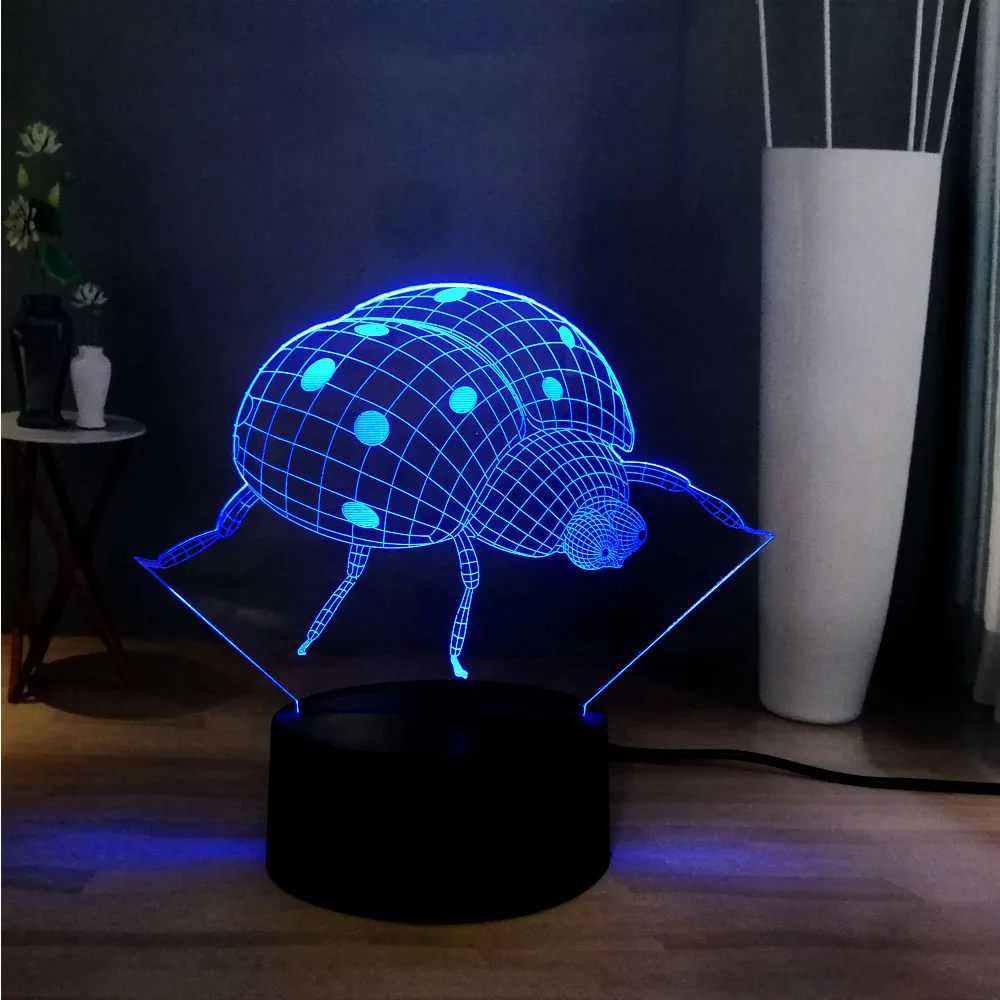 Новый 3D эффект насекомое интересные муравьи LED домашняя спальня DEC атмосфера