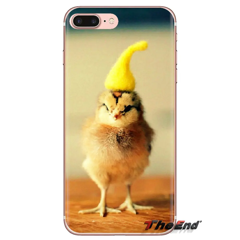 Детский прозрачный чехол из ТПУ с желтым рисунком цыпленка для Samsung Galaxy S3 S4 S5 Mini S6