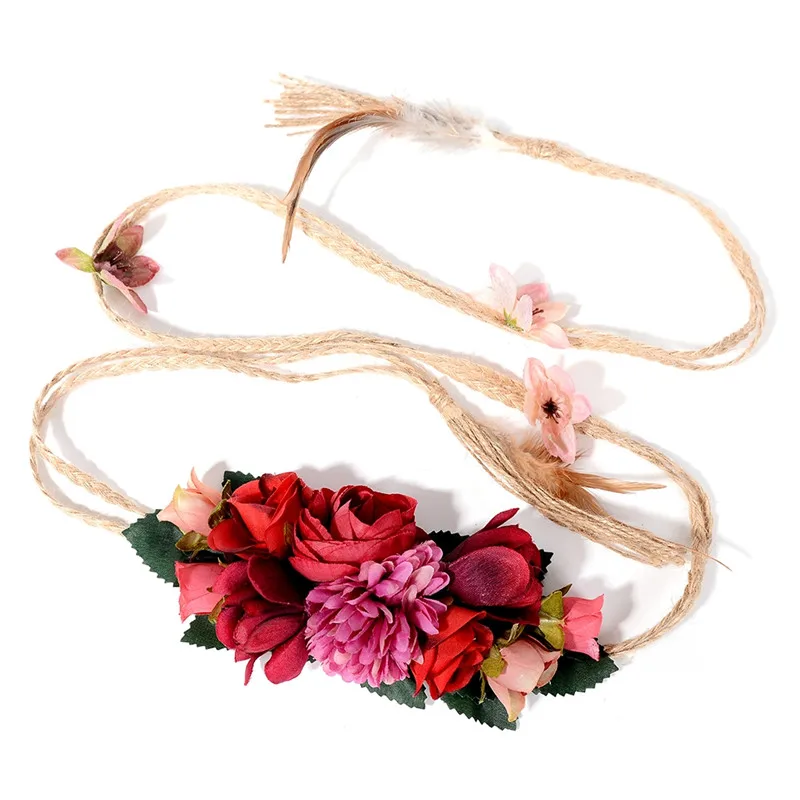Style 4 Pinksee новейшая Изысканная элегантная 8 видов стилей цепочка на талию с цветком для женщин, изящное платье, пояс с тесьмой, украшение, Трендовое ювелирное изделие - Цвет: Style 4