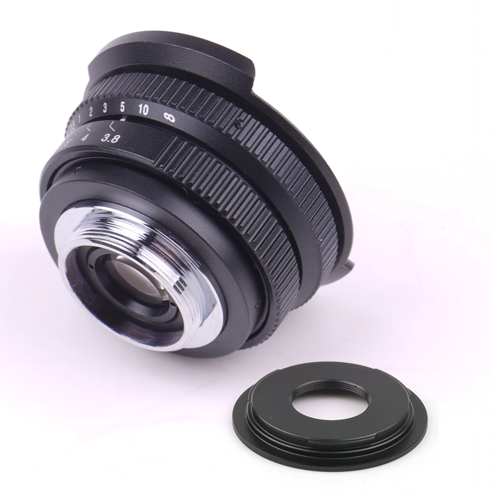 Объектив рыбий глаз 8 мм F3.8 для камеры C Mount + к Micro M4/3 / NEX N1 Pentax Q /Fuji M M2 переходное