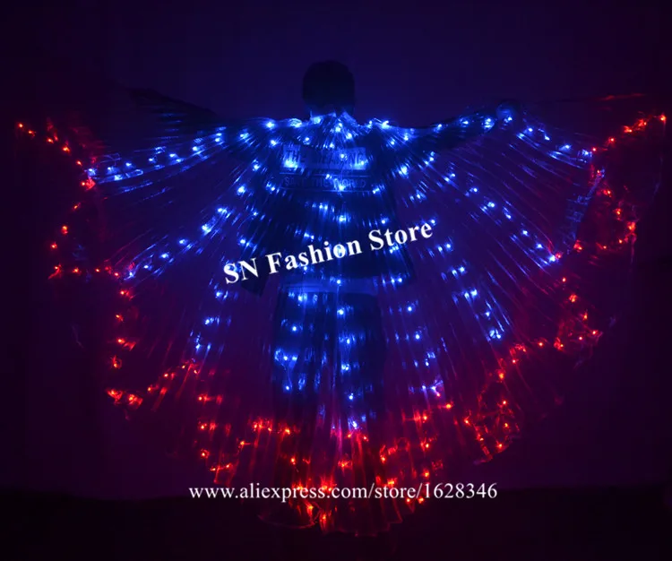 Светящаяся плащ бабочка для танца живота RGB|Сверкающие товары вечеринки| |