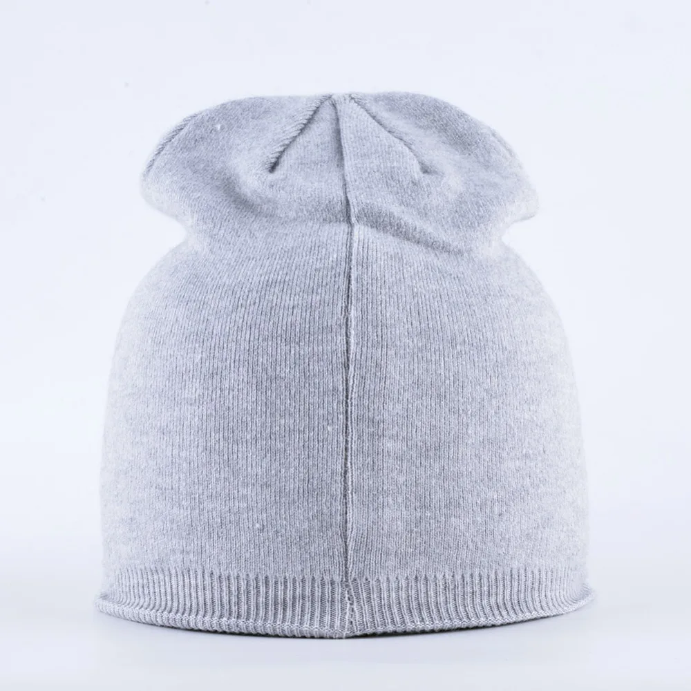 Повседневные вязаные шапки из кроличьей шерсти женские зимние skullies для девочек