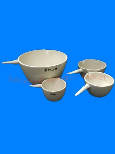 Керамический тигель с ручкой/корунд испаряет блюдо/полусферическая