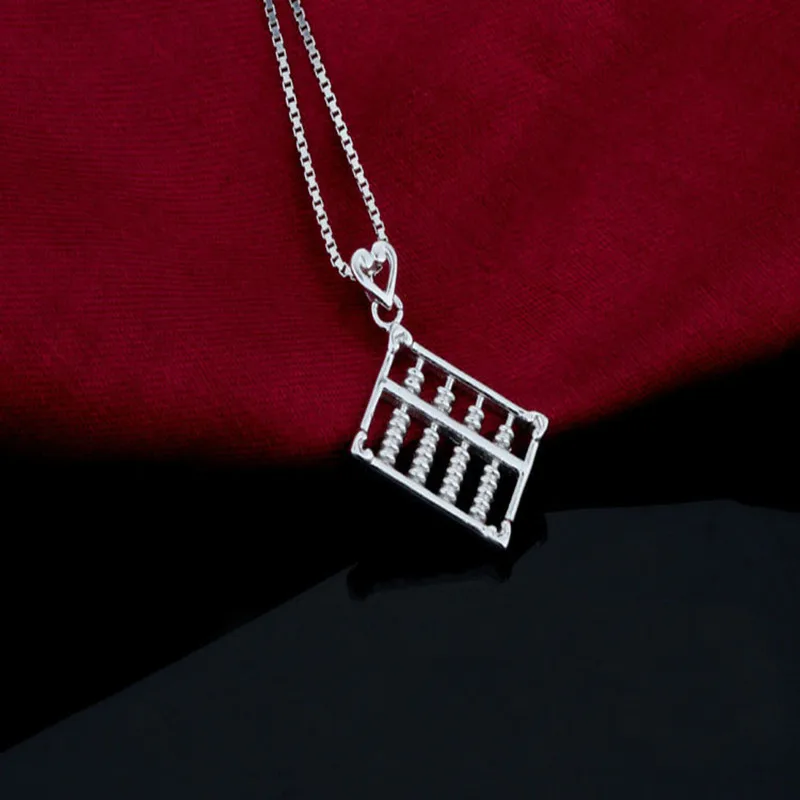 AAA 100% Silver 925 Pendant Necklace Sterling Sliver Jewelry Ancient Abacus Necklaces &amp Pendants Christmas Gift | Украшения и