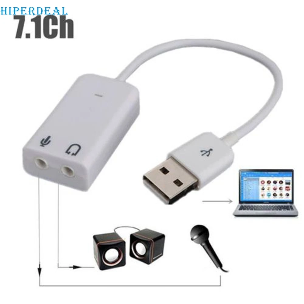 HIPERDEAL внешний Виртуальный USB 2 0 7 1 канальный конвертер стерео звуковая карта аудио