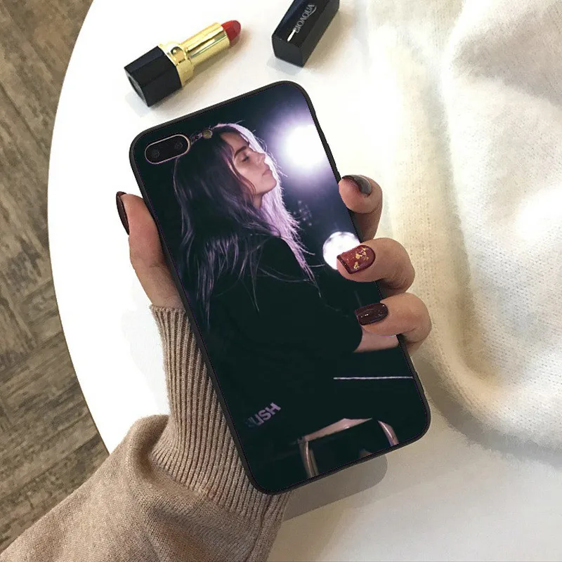 TPU Billie Eilish Khalid милые мягкие чехлы для телефона из ТПУ с изображением популярной музыки певицы звезды для iphone 6 6S 7 8 Plus 5S X XR XS Max10 11ProMAX - Цвет: TPU