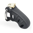 Регулируемый размер медицинский мягкий силиконовый Мужской Пояс верности, кольцо на пенис, клетка на член, замок верностипояс, кольцо на член, A310