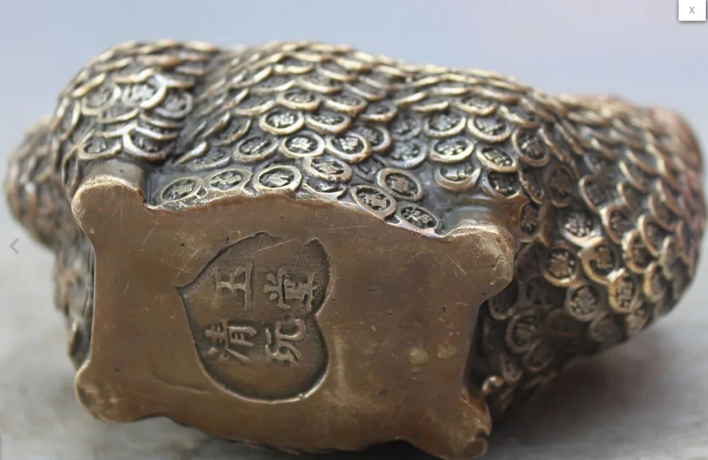 Песня voge gem S0008 15 СМ Помечено Китай Народная Бронзовый Зодиак Год Овцы 100 Фу