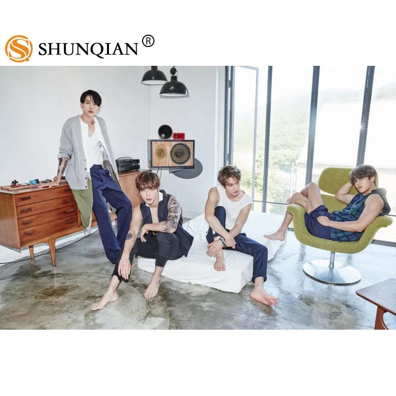 Новое поступление Шелковый постер KPOP CNBLUE с индивидуальным принтом модный