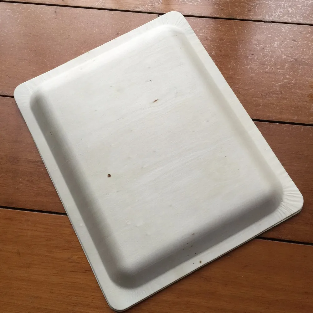 Оптовая продажа большая прямоугольная деревянная тарелка поднос для еды тарелки