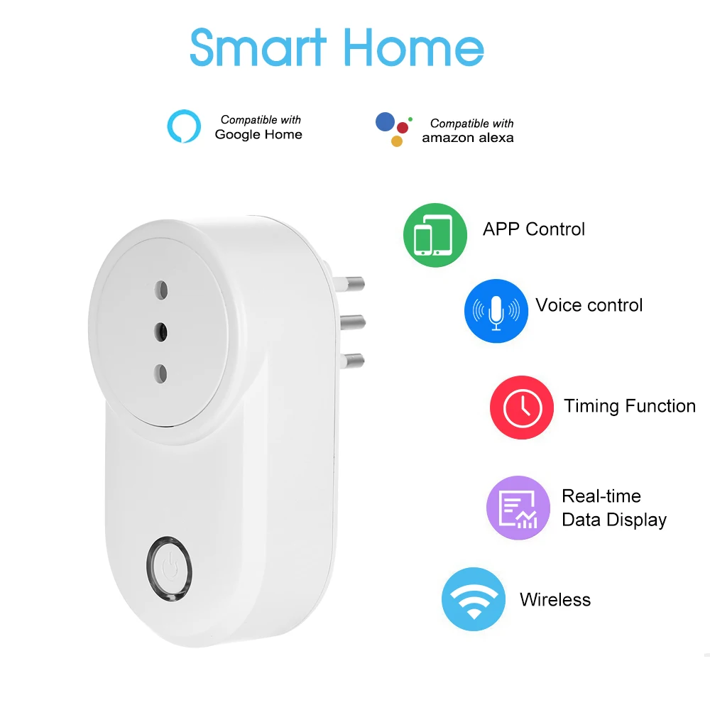 Умная розетка с голосовым управлением совместима Amazon Echo Google Home IFTTT Tmall Elf App