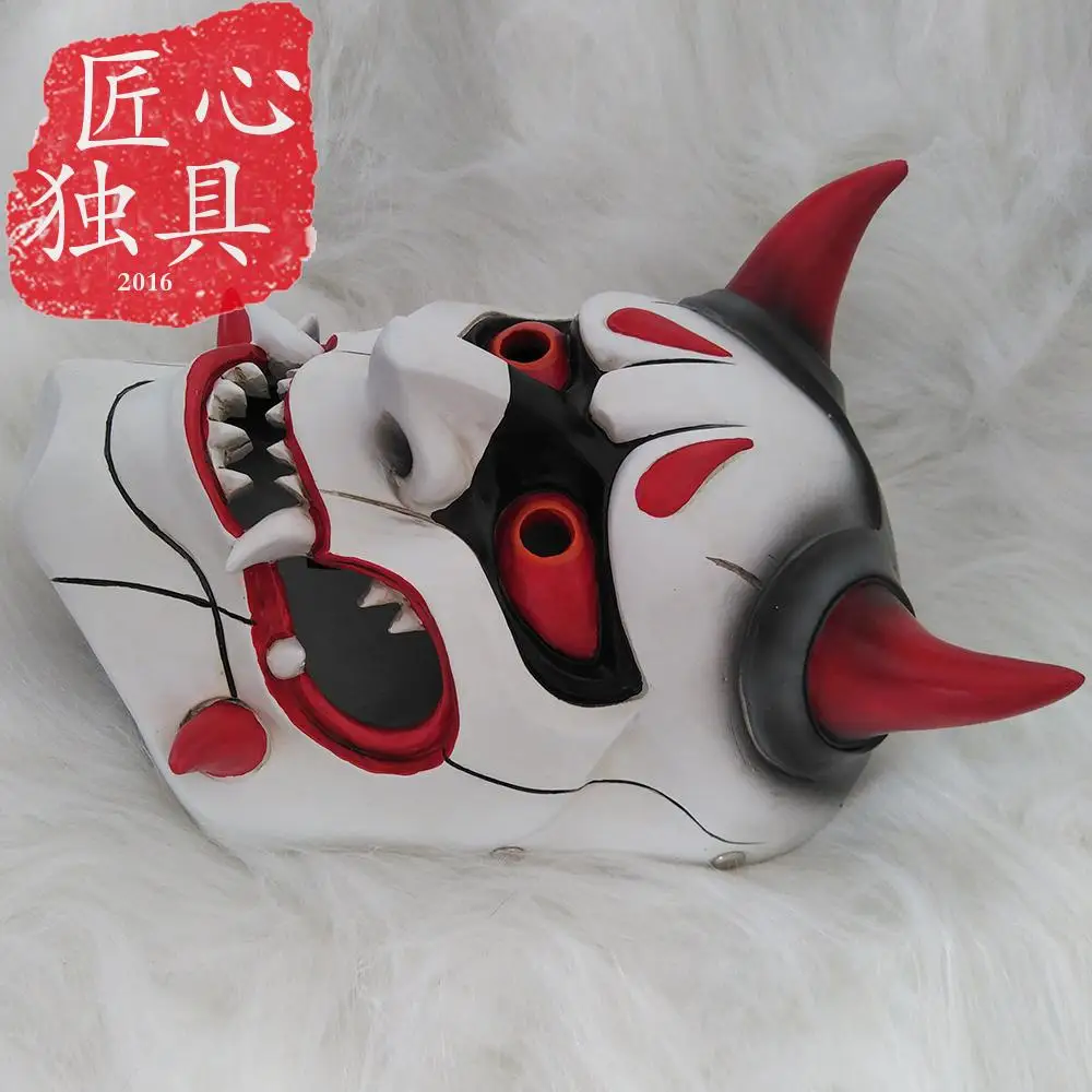 Игра OW Over and Watch Hero Косплей Гэндзи призрак ужасная маска шлем Хэллоуин косплей