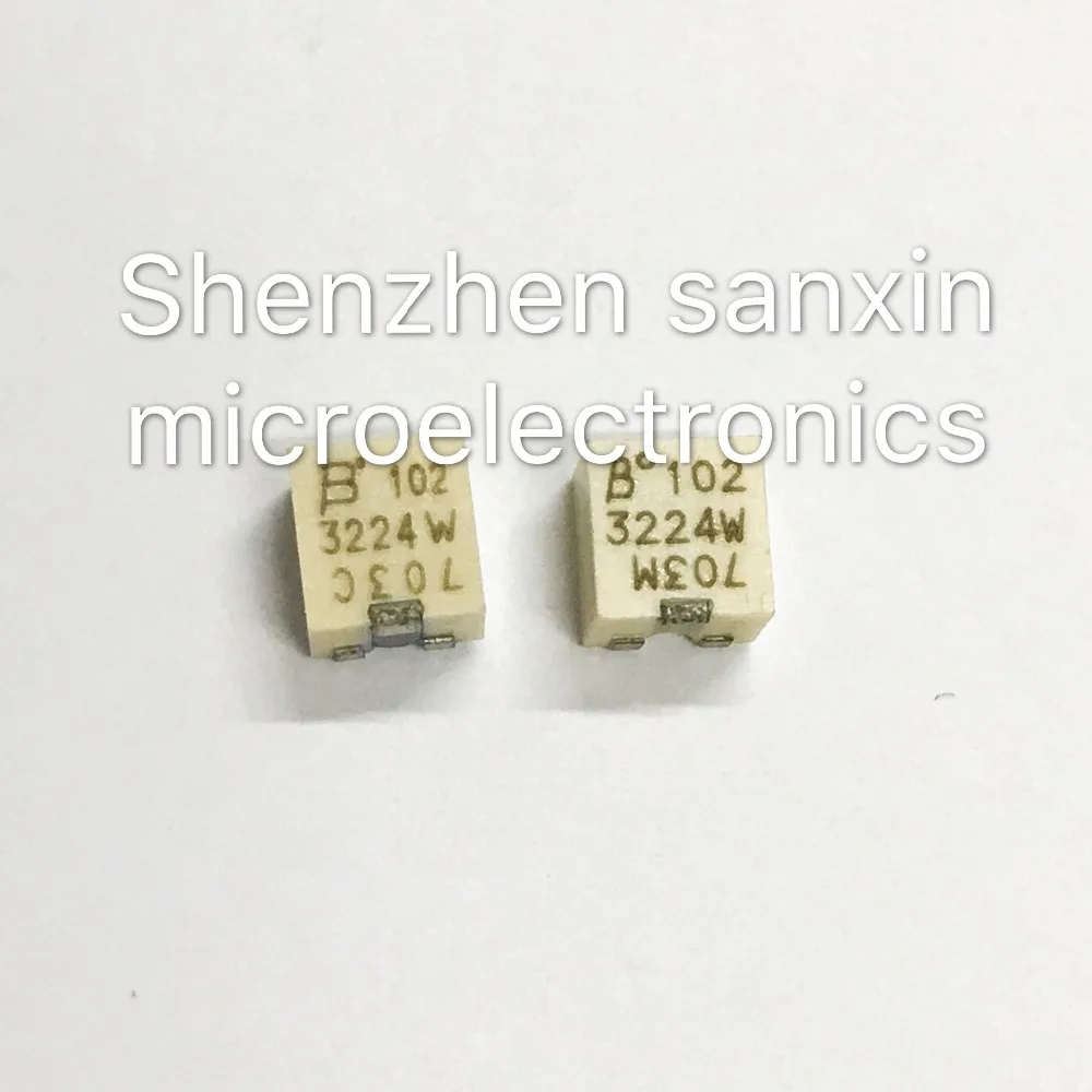 10pcs 3224W 4mm триммер SMD потенциометр с регулируемым сопротивлением 500 1K 2K 5K 10K