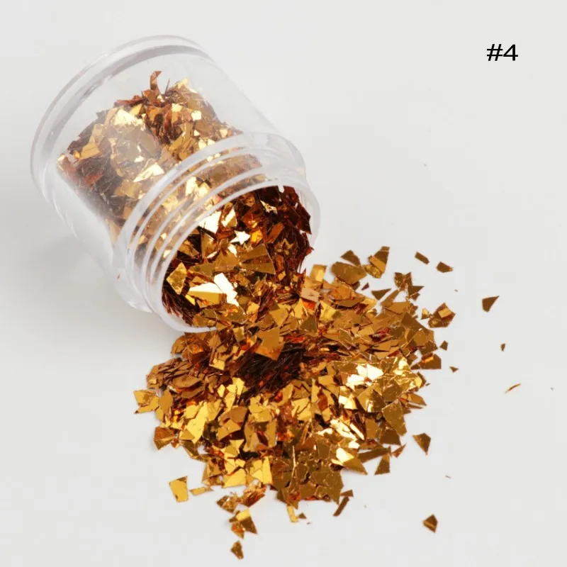 1 Box 10ML Nail Art Sequins Gold/Silver Irregular Candy Paper Manicure Glitter Sequin For UV Gel Decor -Assorted Color GF14 | Красота и