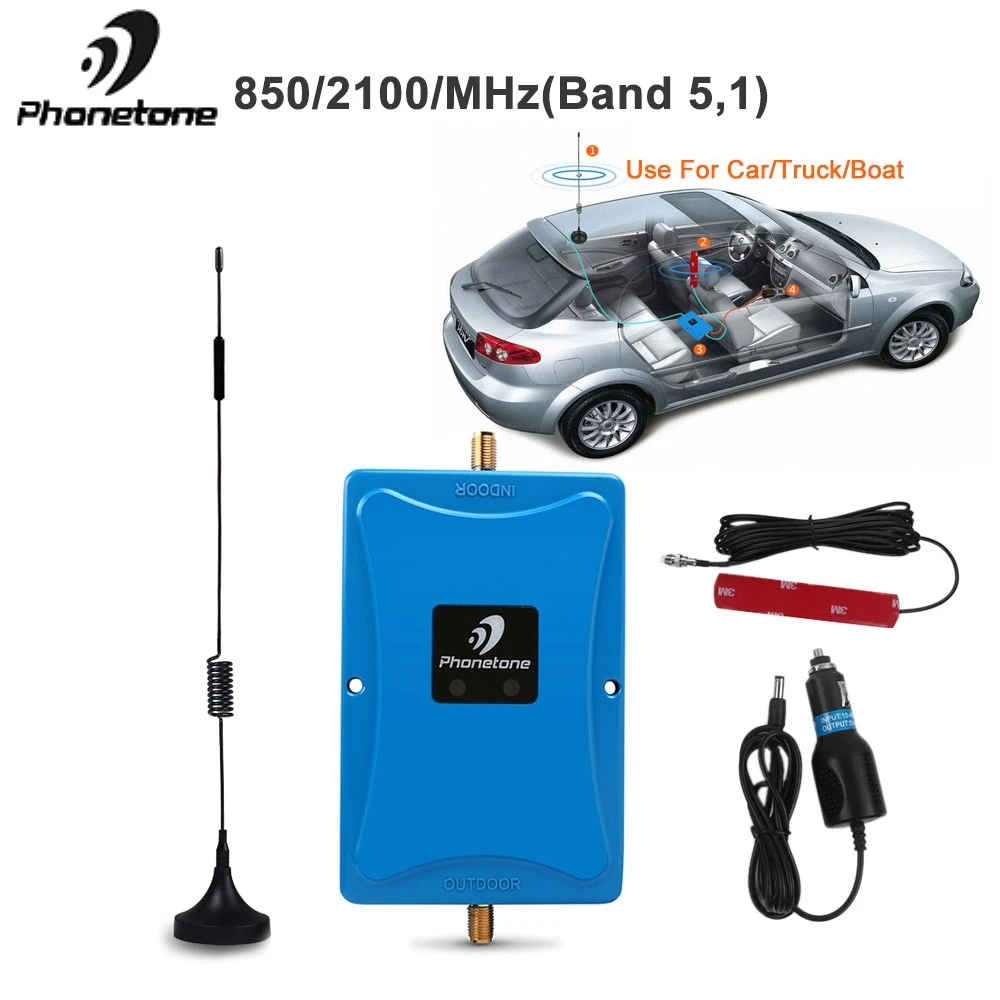 Усилитель сотового сигнала 3g 850/2100 МГц два диапазона 45 дБ GSM 850 МГц|booster repeater|phone