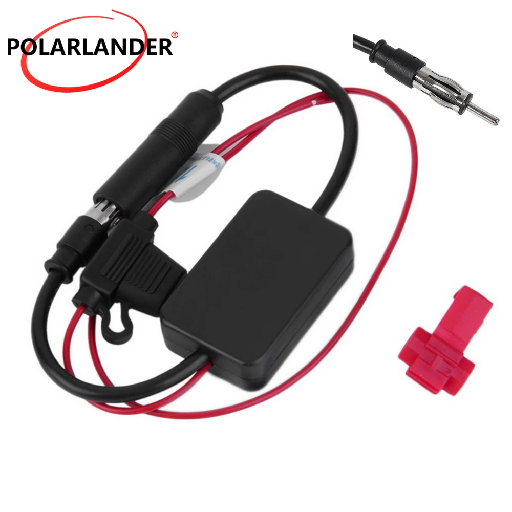 Polarlander Universal Car Radio Aerials Auto FM Antenna Amplifier Signal Amp Booster 12V for M/arine Vehicle Boat | Автомобили и