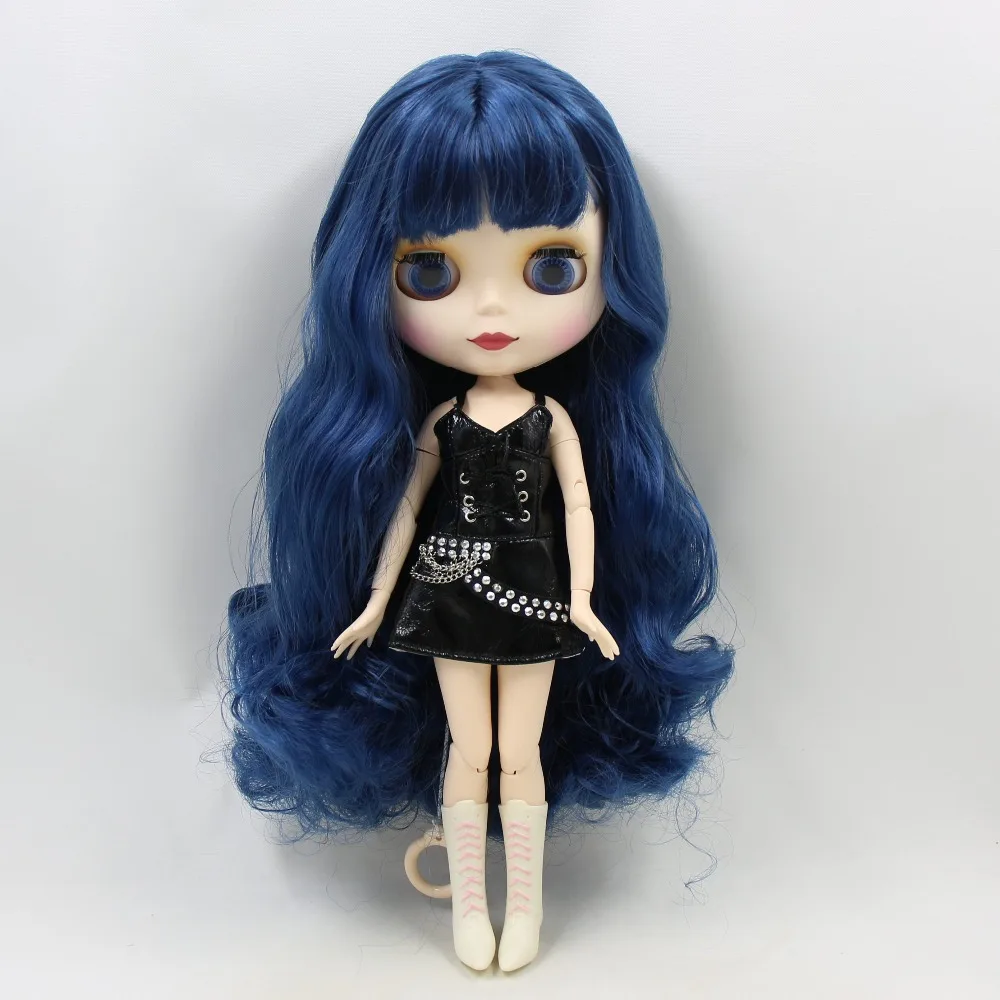 Ледяная кукла DBS Blyth 1/6 bjd синие волосы матовое лицо совместное тело белая кожа