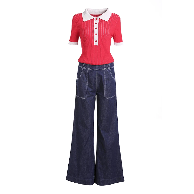 Женские широкие брюки модные с высокой талией карманами повседневные свободные