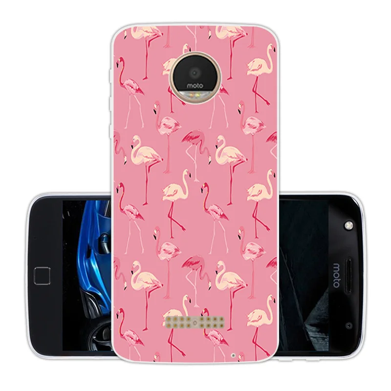 Мягкий Тонкий силиконовый чехол для Motorola Moto Z Play X 4 XT 1635-03 XT1635 Pink |