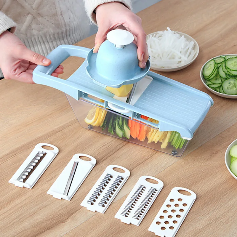 7 в 1 Многофункциональный ручной овощи спиральная для нарезки фруктов и снятия