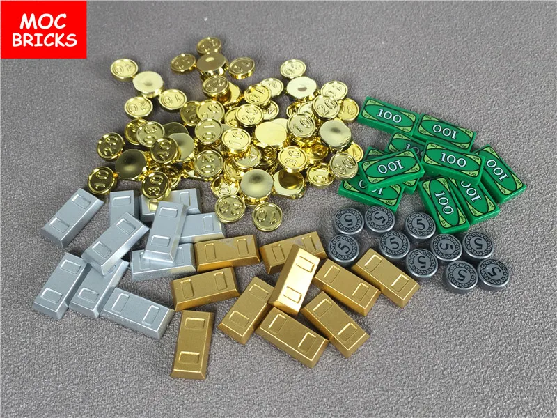 50 шт./лот MOC золотые и серебряные слитки для посуды/бар подходят 99563 строительных