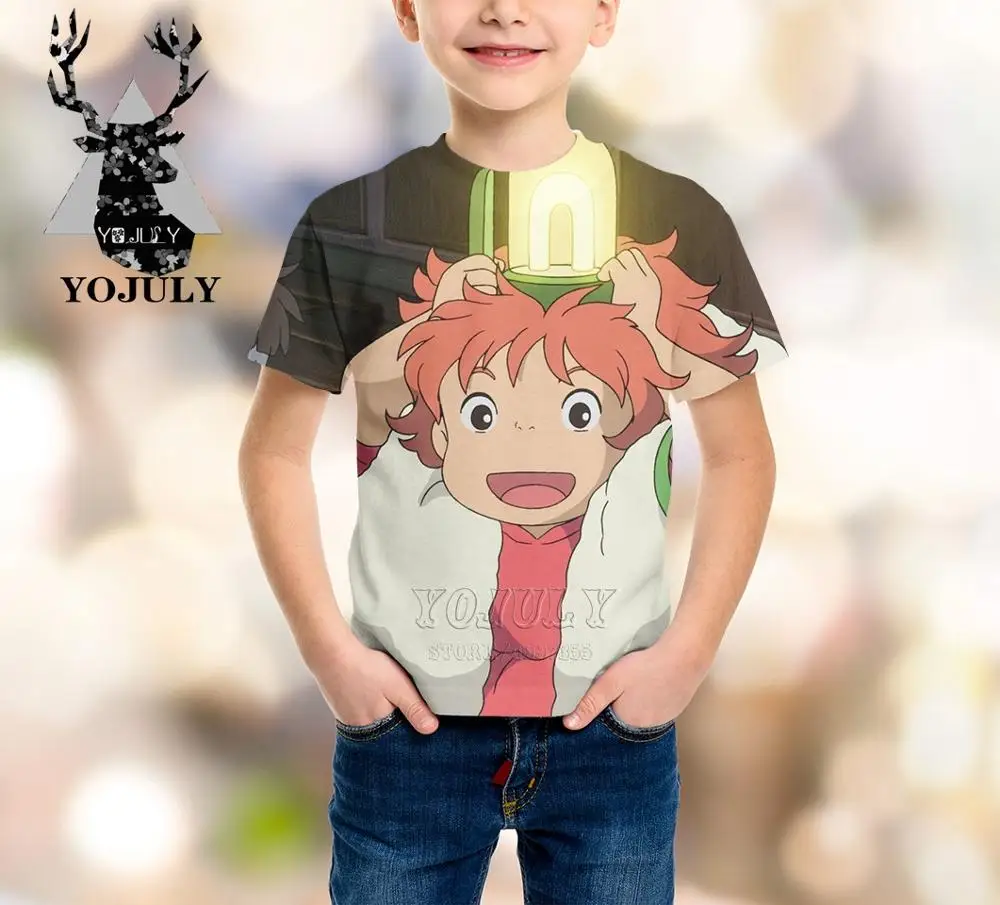 YOJULY Ponyo on the Cliff/детская одежда с 3D принтом для маленьких мальчиков и девочек