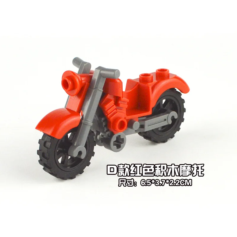 Гоночный мотоцикл две модели шесть цветные блоки совместимые с Le city digital truck brick