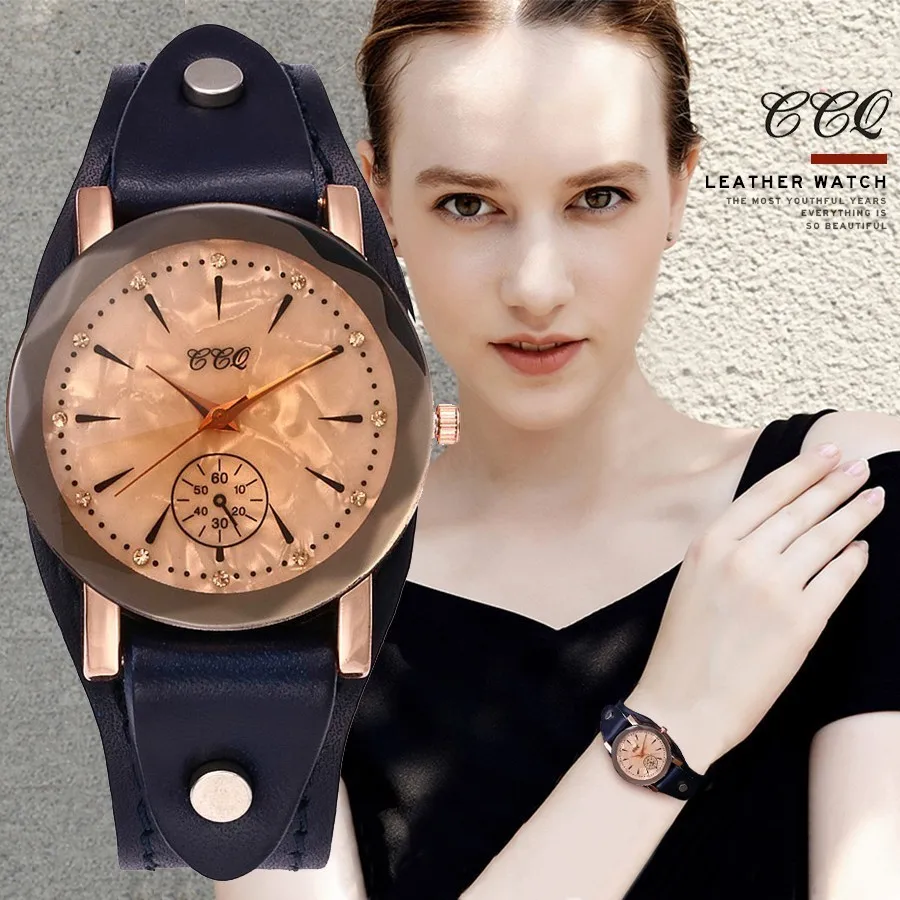 Часы наручные мужские и женские кварцевые с кожаным ремешком|montre brand|montre femmemontre men