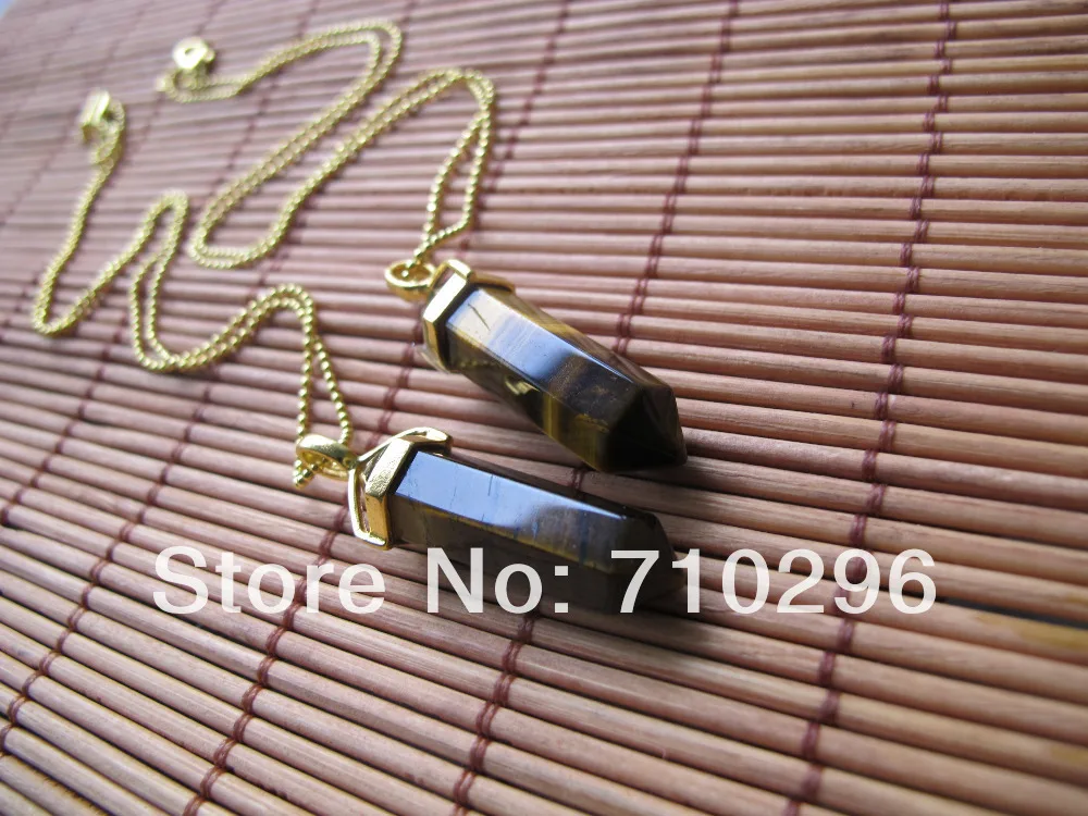 Натуральный камень тигровый глаз точка ожерелье 5 шт./лот натуральный