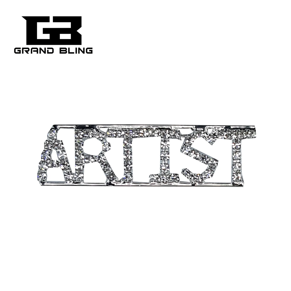 Профессиональный отворот булавка &quotхудожник&quot буквы с кристаллами брошь