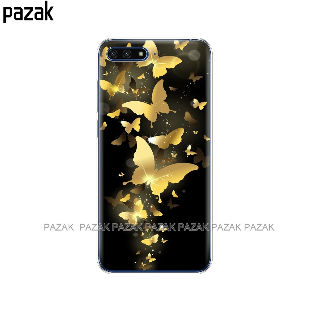 Силиконовый чехол для Huawei Honor 7A PRO 7C Y5 Y6 Y7 Y9 2017 2018 Prime Мягкий ТПУ телефона