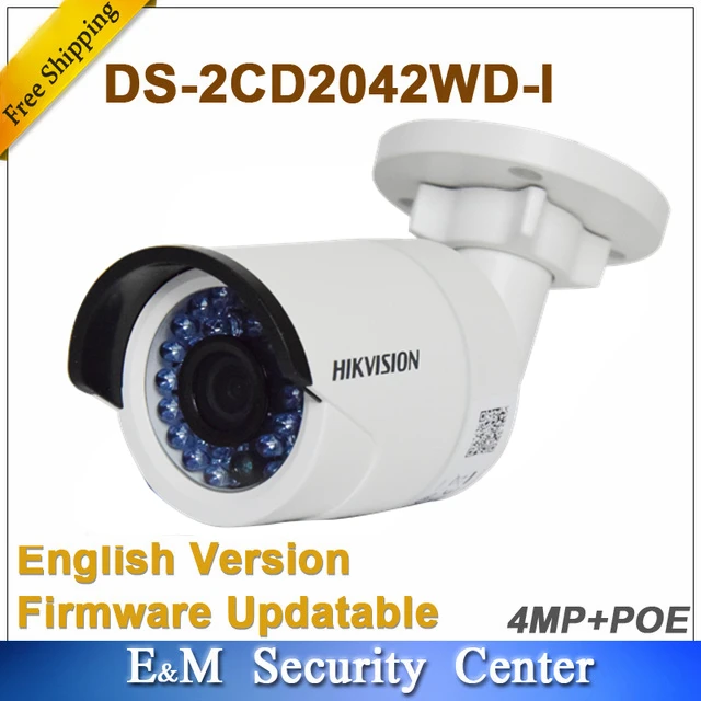 Hik английская версия 4Mp DS-2CD2042WD-I заменить DS-2CD2035-I 4MP IP ИК POE пуля сетевая камера DS-2CD2042WD-I