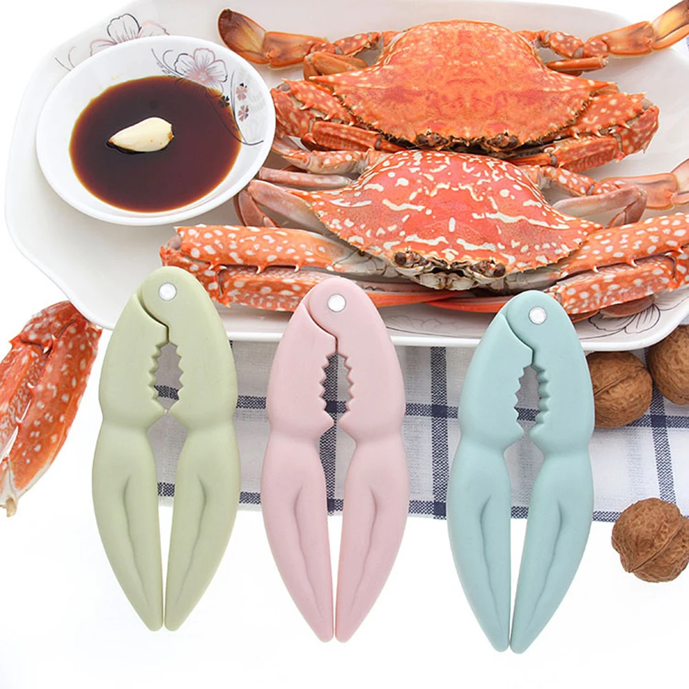 

3 Color Creative Peeling Walnut Nut Clip Lobster Crab Biscuit Crab Pliers Sea Food Tools Kitchen Gadgets Pink Blue Green