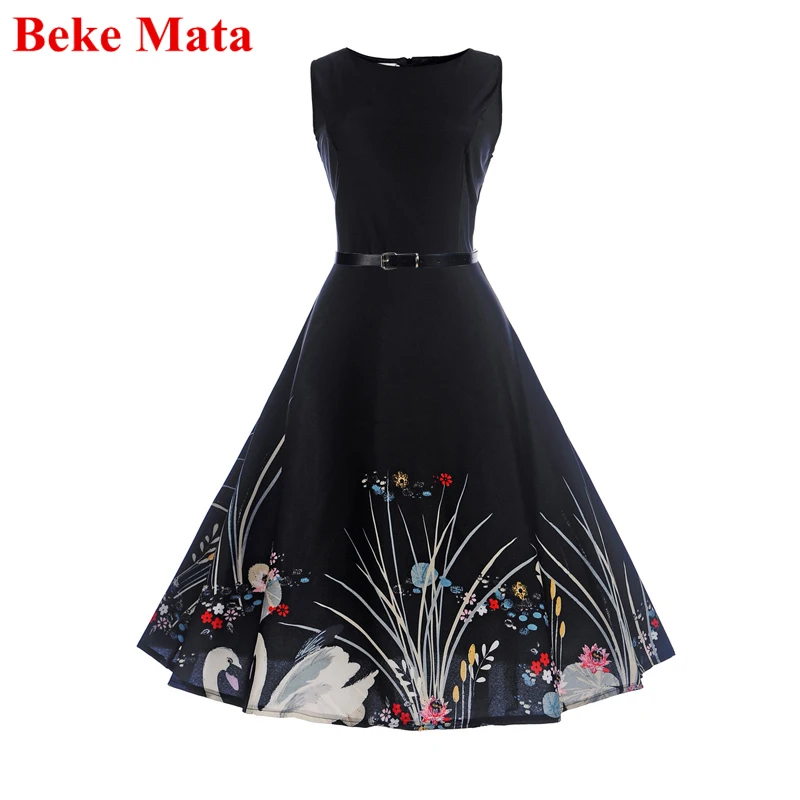 BEKE MATA/платья для мамы и дочки; сезон весна; коллекция года; Семейный комплект с принтом в стиле ретро; одежда для мамы и дочки без рукавов; одежда для всей семьи