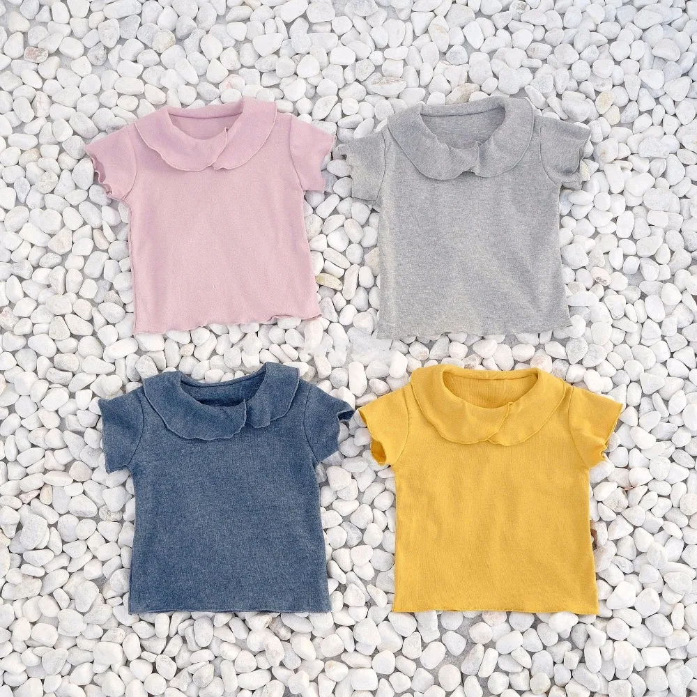 Baby Girls Summer T-shirts Short Sleeved Tops Tee Toddler Infant Kids Girl Clothes | Детская одежда и обувь