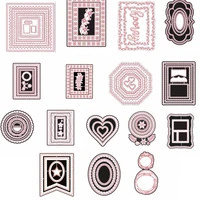 irregular frame mixed layers pattern metal cutting dies stencil scrapbook album embossing for gift card making handcrafts 2019