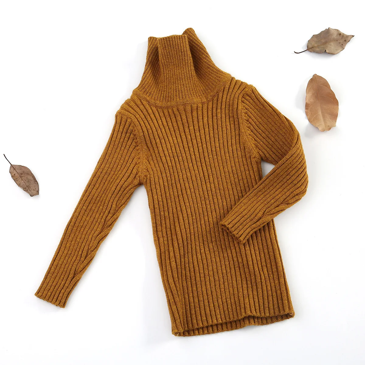 Baby Winter Sweaters Basic Knitted Pullovers Kids Girls 1-3 Years old Children 2019 Warm Turtleneck Knitting Tops | Детская одежда и