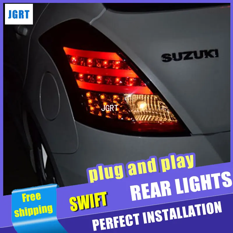 Автомобильный Стайлинг для Suzuki Swift Задний светильник в сборе 14-15 для Swift Задний светильник s выделенный Автомобильный свет, светодиодные задние фонари светильник с 4 шт