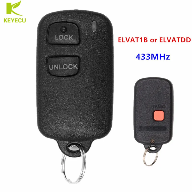 KEYECU Новая деталь 2 + 1 Кнопка 433 МГц для Toyota Sequoia Corolla Tacoma Tundra FCC: ELVATDD|buttons buttons|button for