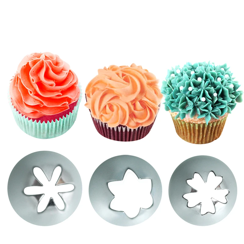 Набор для украшения тортов 3 шт. насадки обледенения розовых кремов Кондитерские