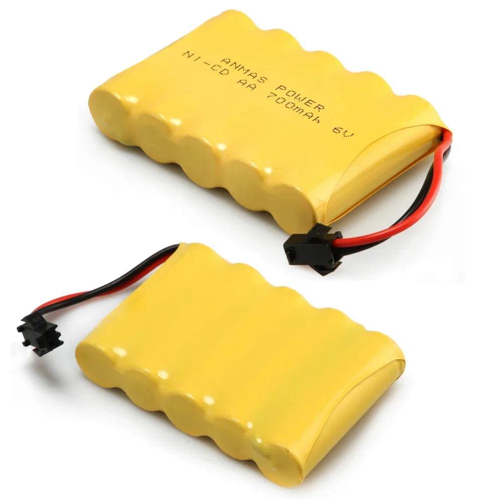 1/2/4 шт 6 V anmas Power 700 mAh Ni-Cd SM 2Pin штекер Перезаряжаемые батареи AA Ni-CD Батарея для игрушечного автомобиля/лодка