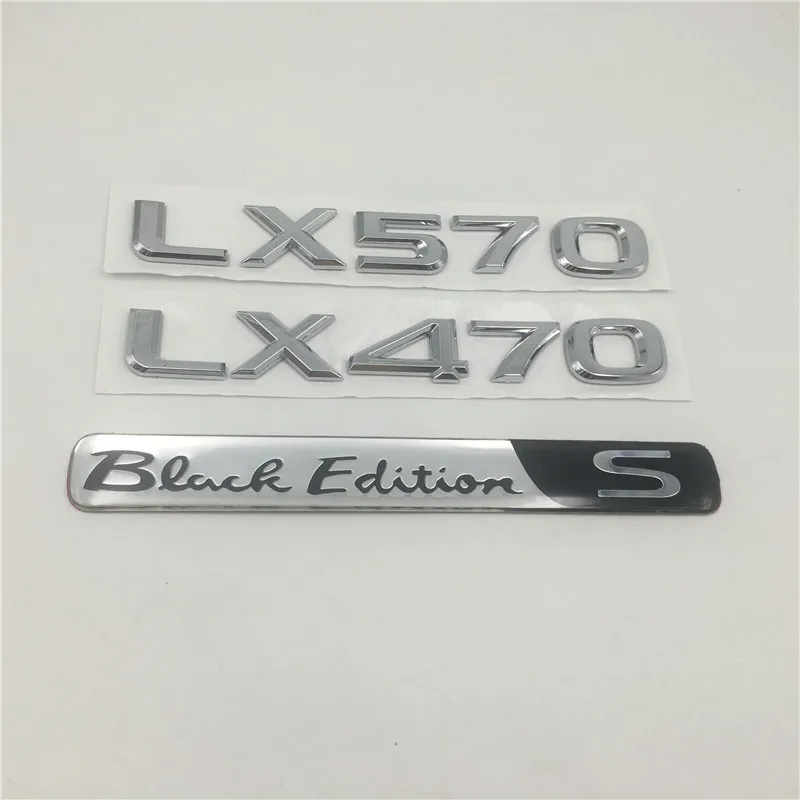 

Car 3d Stickers For Lexus LX470 LX570 Black Edition S Emblem Rear Back Tail Script LX 470 570