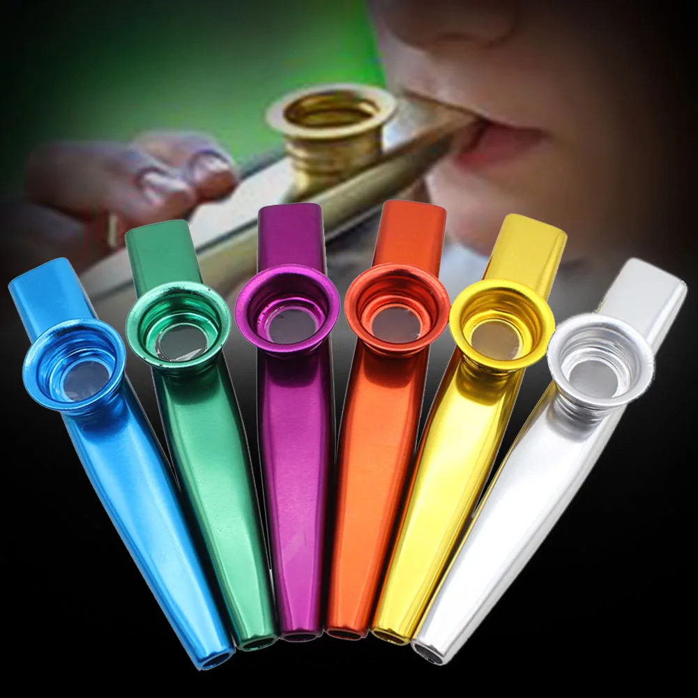 6 шт kazoo Band использовать Музыкальные инструменты вечерние принадлежности нетоксичный мелодичный Забавный Прочный набор металлический подарок