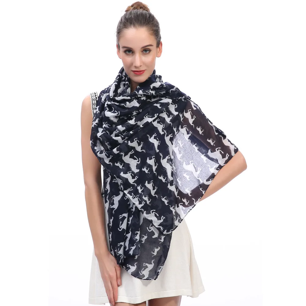 Женский шарф с принтом лошадей шаль мягкая легкая Подарочная идея|women scarf shawl|women