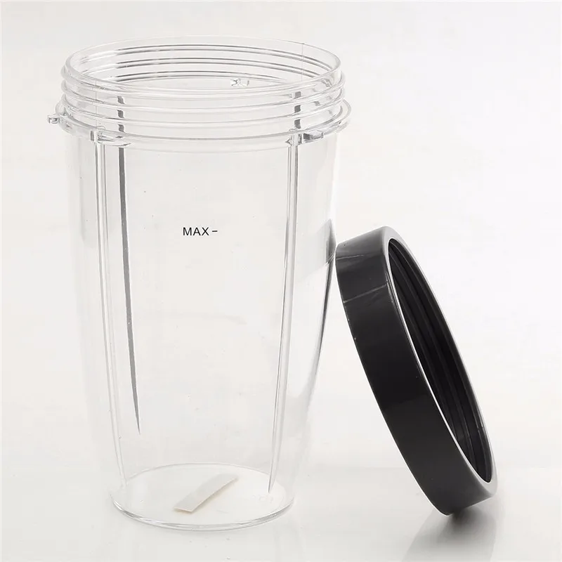 Пластиковая серая зернистая чашка 24 унции с крышкой для Nutribullet Nutri запчасти