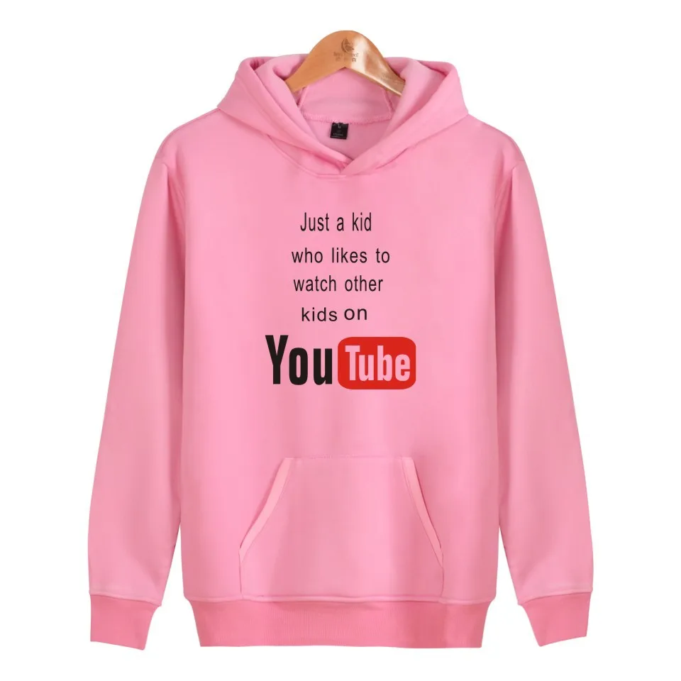 Толстовка с длинным рукавом для мужчин и женщин свитшот принтом YouTube уличная